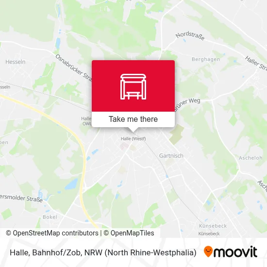 Halle, Bahnhof/Zob map