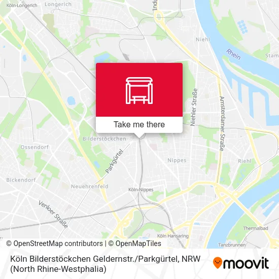 Карта Köln Bilderstöckchen Geldernstr. / Parkgürtel
