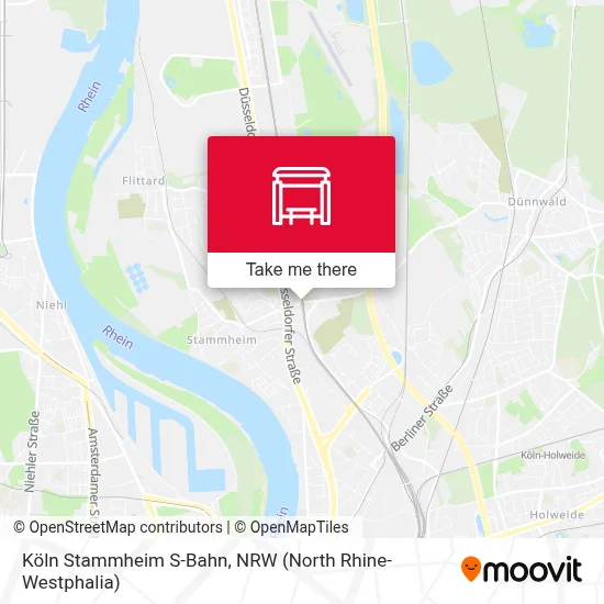 Köln Stammheim S-Bahn map