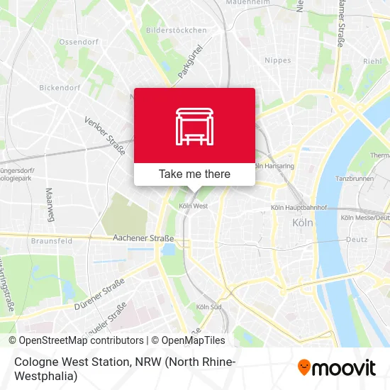 Köln West Bf map