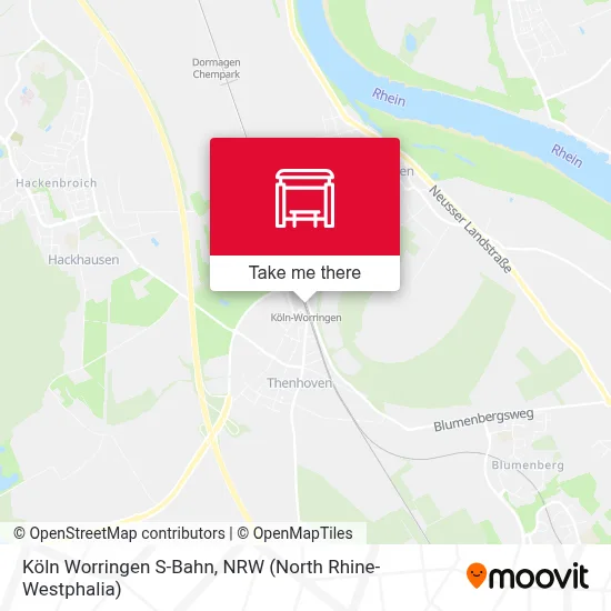 Köln Worringen S-Bahn map