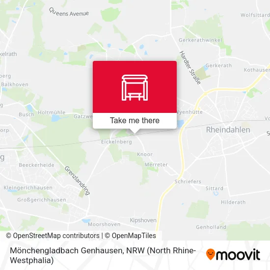 Карта Mönchengladbach Genhausen