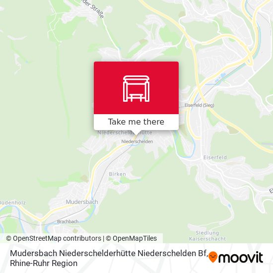 Mudersbach Niederschelderhütte Niederschelden Bf map
