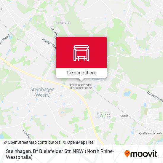 Карта Steinhagen, Bf Bielefelder Str