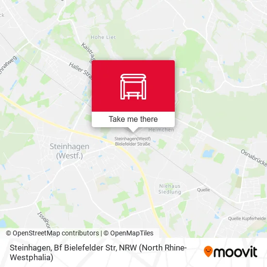 Карта Steinhagen, Bf Bielefelder Str