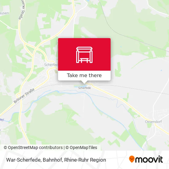 Карта War-Scherfede, Bahnhof