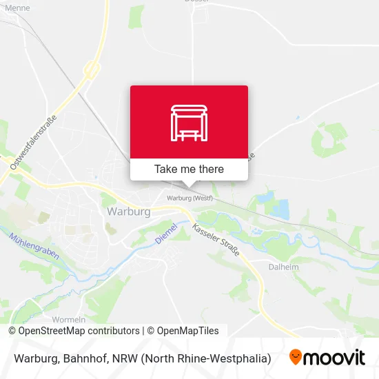 Warburg, Bahnhof map