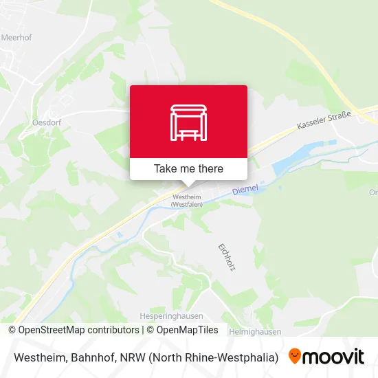 Westheim, Bahnhof map