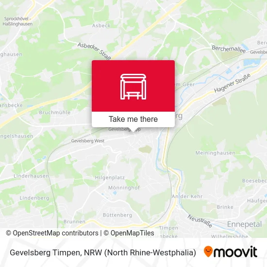 Карта Gevelsberg Timpen