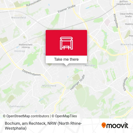 Карта Bochum, am Rechteck