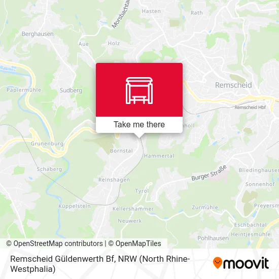 Карта Remscheid Güldenwerth Bf