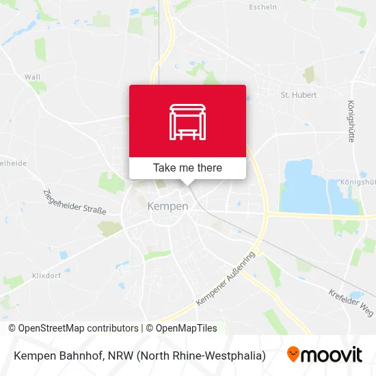 Kempen Bahnhof map