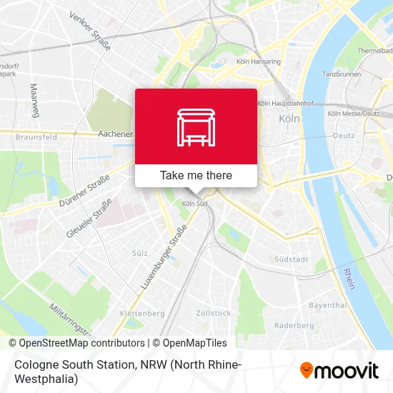 Köln Süd Bf map