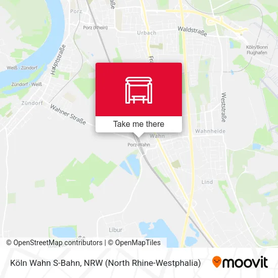 Карта Köln Wahn S-Bahn