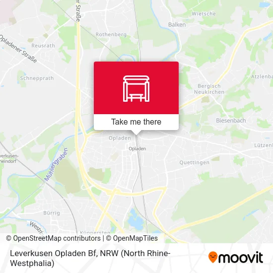 Карта Leverkusen Opladen Bf
