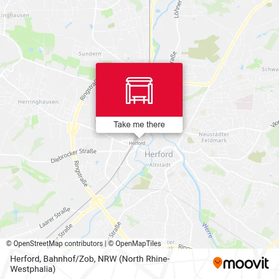 Herford, Bahnhof/Zob map
