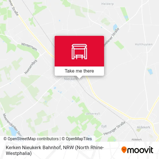 Kerken Nieukerk Bahnhof map