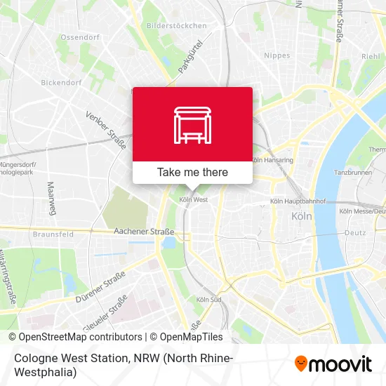 Köln West Bf map