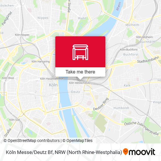 Köln Messe/Deutz Bf map