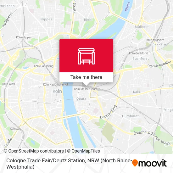 Köln Messe/Deutz Bf map