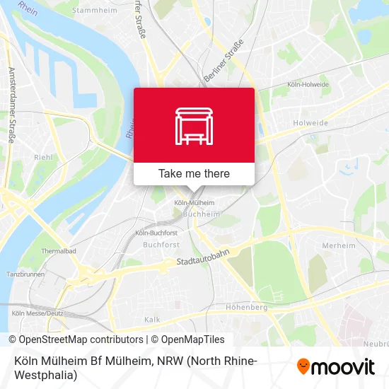 Карта Köln Mülheim Bf Mülheim