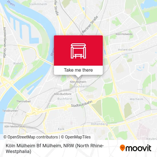 Карта Köln Mülheim Bf Mülheim
