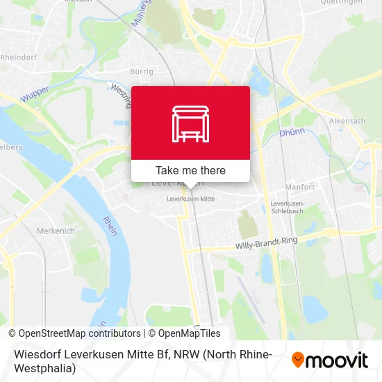 Wiesdorf Leverkusen Mitte Bf map