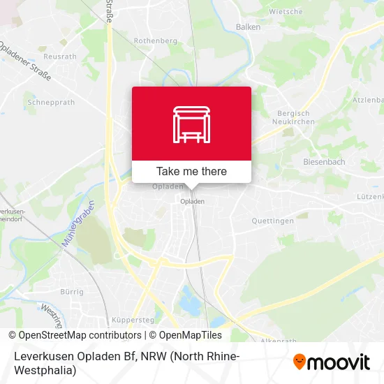 Карта Leverkusen Opladen Bf