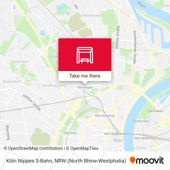 Карта Köln Nippes S-Bahn