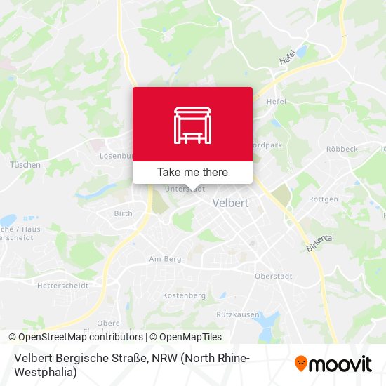 Velbert Bergische Straße map