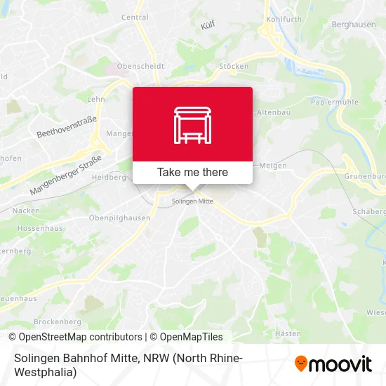Solingen Bahnhof Mitte map