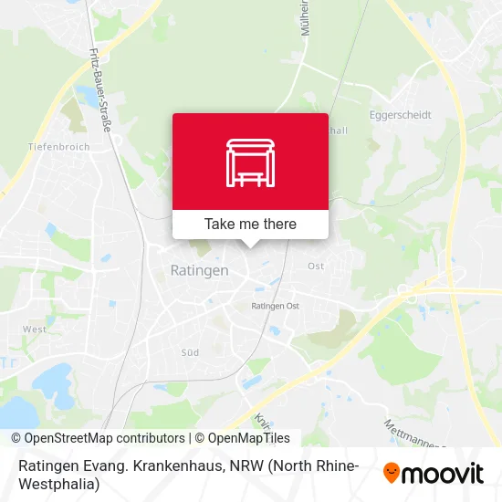Карта Ratingen Evang. Krankenhaus