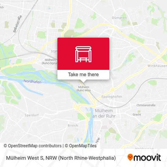 Mülheim West S map