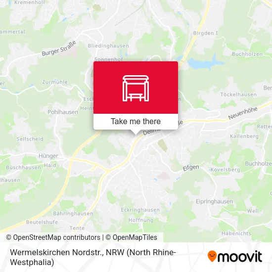 Карта Wermelskirchen Nordstr.