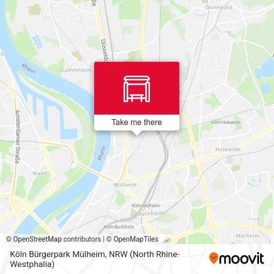Карта Köln Bürgerpark Mülheim