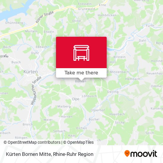 Kürten Bornen Mitte map