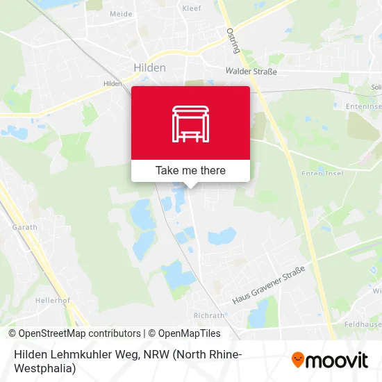 Hilden Lehmkuhler Weg map