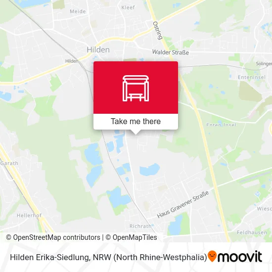 Hilden Erika-Siedlung map