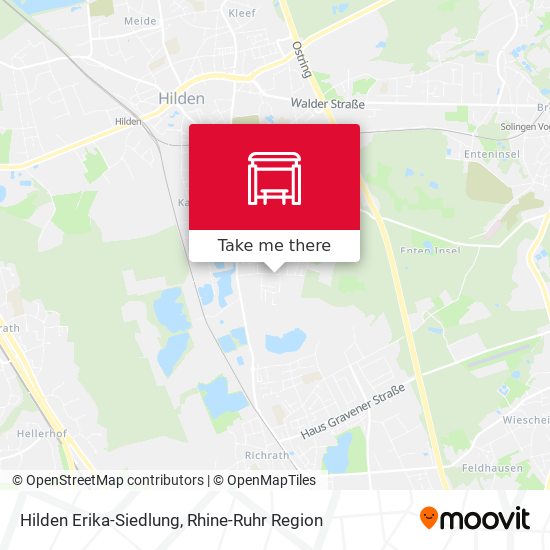 Hilden Erika-Siedlung map
