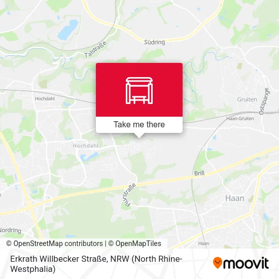 Карта Erkrath Willbecker Straße