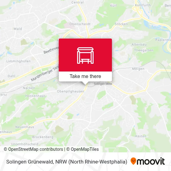 Solingen Grünewald map