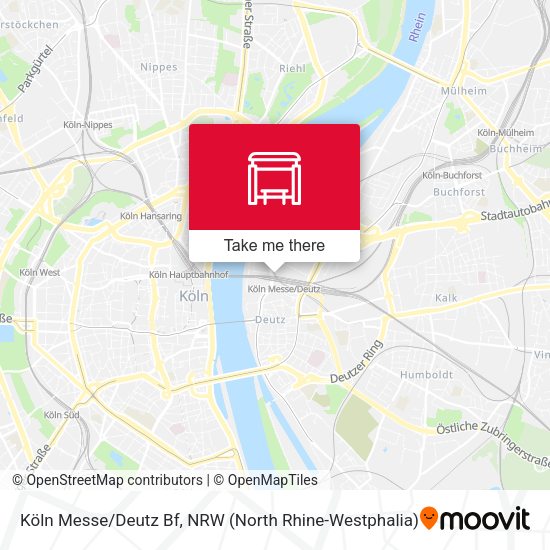 Köln Messe/Deutz Bf map