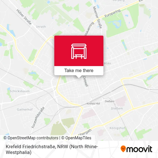 Krefeld Friedrichstraße map