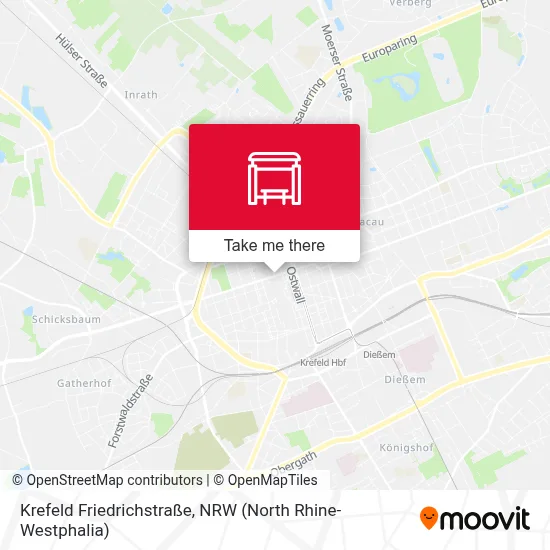 Krefeld Friedrichstraße map