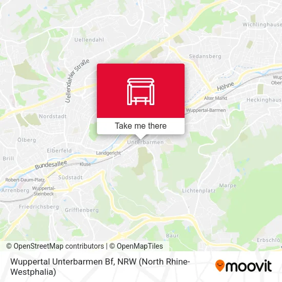 Карта Wuppertal Unterbarmen Bf
