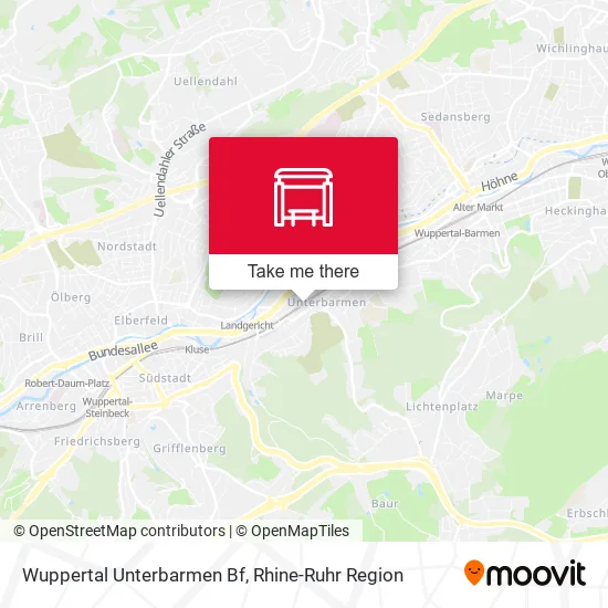 Карта Wuppertal Unterbarmen Bf