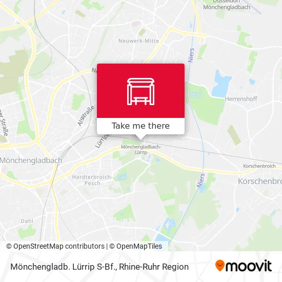 Карта Mönchengladb. Lürrip S-Bf.