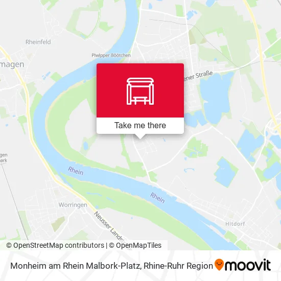 Карта Monheim am Rhein Malbork-Platz