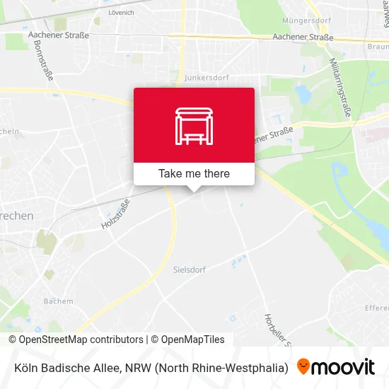 Köln Badische Allee map