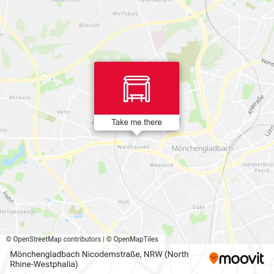 Карта Mönchengladbach Nicodemstraße